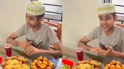 A boy singing a Ganesh hymn before iftar spreads a message of unity and harmony.