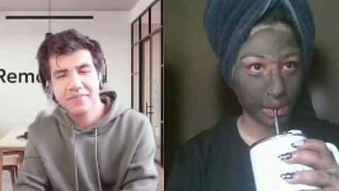A viral video shows an employee joining a meeting with a neem face mask, while the boss’s cool reaction wins hearts.