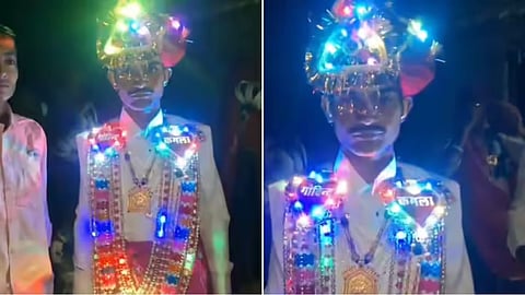 A groom wearing a light garland went viral, revealing an old tradition behind the trend.