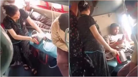 After a viral video showed a woman using an electric kettle inside a train coach, Indian Railways sought details for action.