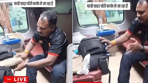 A 2AC passenger caught stealing railway items sparks debate on civic sense.