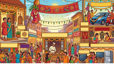 Chhatrapati Sambhajinagar: Gudi Padwa Enthusiasm — Markets Bustle on New Year; Shopping Spans Everything from Gold and Silver to Vehicles.