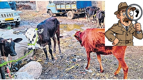 Major Police Crackdown on Illegal Slaughterhouse in Phulambri: 8 Cows Rescued, 400 kg of Beef Seized During Raid