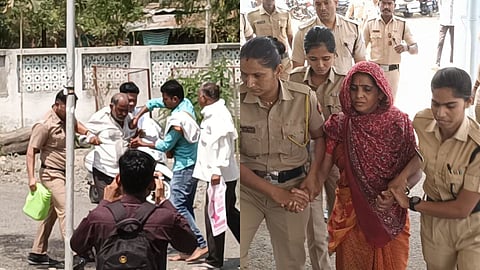 High drama at Daryapur Police Station as a couple attempts self-immolation over alleged injustice in a murder case. Police intervene just in time.