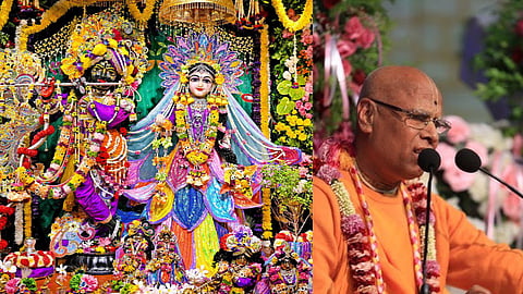 Brahmotsav at the Nashik ISKCON Temple: A Grand 'Maha-Pushpa Abhishekam' Using 1,500 kg of Flowers to Be Held in the Presence of Saints.