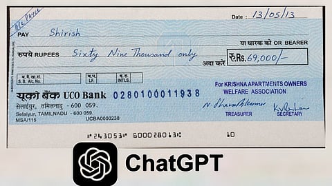Fake Cheque AI Generated Worth ₹69,000 Goes Viral