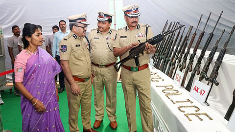 47 Maoists from Chhattisgarh, including South Bastar In-charge Hemala Iythu, surrendered before Telangana DGP. 32 weapons and 515 cartridges recovered.