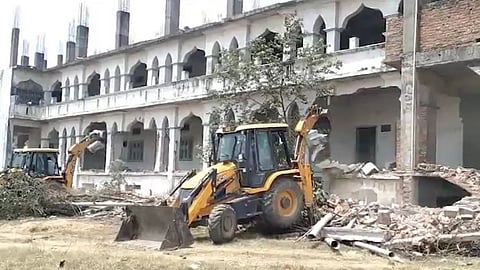 sant kabir nagar administration bulldozer action al huda madarsa demolition foreign funding pakistan connection