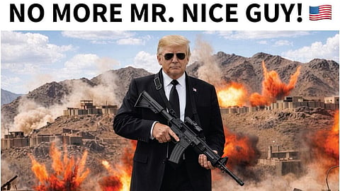 'NO MORE MR. NICE GUY': Trump's Final Warning to Iran Shares Aggressive Photo Holding a Rifle