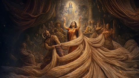 Bhishma remain silent during the disrobing of Draupadi