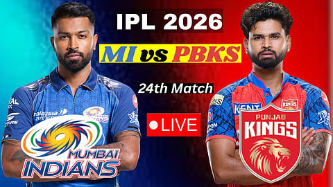 MI vs PBKS IPL 2026 Match Number 24th Live Update