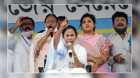 mamata banerjee bhawanipore election rally speech interrupted bjp loudspeaker controversy suvevdu adhikari clash