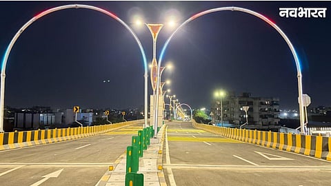 The 1,320m long, 4-lane ROB at Vardhaman Nagar, Nagpur, is ready for inauguration. Built by MRIDC at ₹151 cr, it will eliminate traffic woes at Railway Crossing 73.