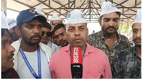 Outsource Employee Protest In Bhopal