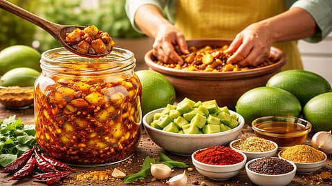 Raw Mango Pickle Homemade Recipe