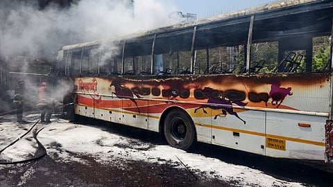 Thane Shivshahi Bus Fire Today