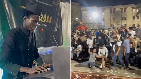 An African student at AMU recreated a ‘3 Idiots’-style speech in Hindi, leaving everyone amused.