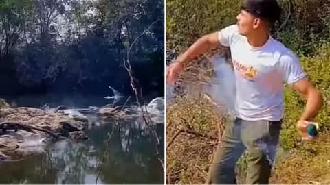 A youth in Kota set off a bomb among crocodiles for a reel, leading to an FIR and police action.