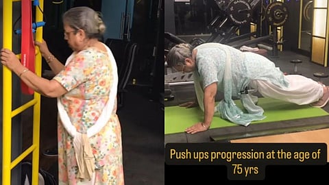 At 75, Amrit Kaur learned push-ups in 12 weeks, inspiring people online.