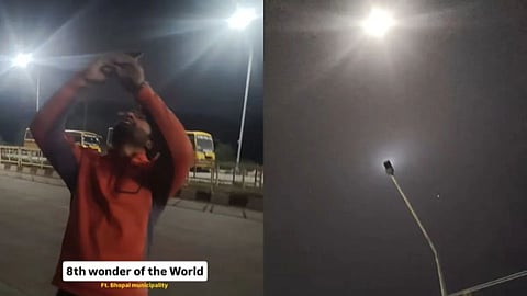 Street light facing the sky goes viral, sparks hilarious reactions online.
