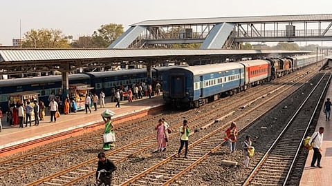 Nagpur: Shortcuts Turn Deadly—Passengers at Kamptee Station Skip Foot Overbridge to Cross Tracks; Risk of Accidents Looms