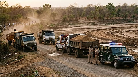 Divisional Commissioner Vijayalakshmi Bidari reports a massive crackdown on mineral mafia in Nagpur division: ₹55.39 Cr fine imposed and 1,512 vehicles seized.