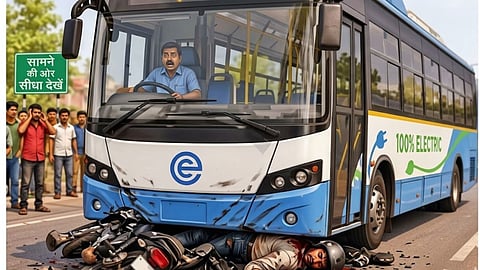 Speeding Bus Proves Fatal in Nagpur: Horrific Accident at Zero Mile; Young Man Loses Life After Being Struck by Bus