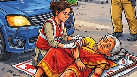 Barlinge Chowk Accident in Nagpur: Speeding Car Claims Life of 72-Year-Old Yoga Teacher; Driver Absconding