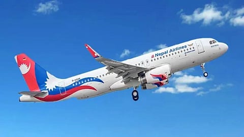 nepal airlines distorted india map