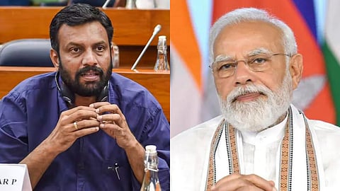 CPI MP P. Sandosh Kumar files a complaint with the CEC against PM Modi for alleged MCC violations during his national address amid assembly elections.