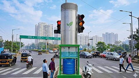 Panvel Municipal Corporation's ₹9.42 Cr 'Airbean' project in row as the system blocks traffic signals at Roadpali, posing accident risks.
