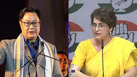 priyanka gandhi kiren rijiju