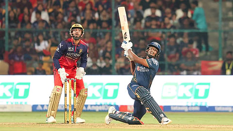 GT's Sai Sudharsan creates history by breaking Chris Gayle's record for fastest 2000 IPL runs. Hits 3rd IPL century vs RCB in 2026 season.
