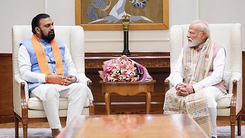 Bihar CM Samrat Choudhary meets PM Modi in Delhi for the first time after taking oath. Discussion on 'Viksit Bihar' and cabinet expansion. Floor test scheduled for April 24.