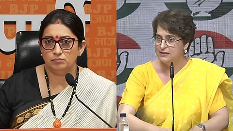Smriti Irani slams Congress after Women Reservation Bill fails in Lok Sabha. Priyanka Gandhi calls it an opposition victory; BJP terms it a betrayal of women.
