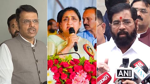 Devendra Fadnavis Sunetra Pawar Eknath Shinde