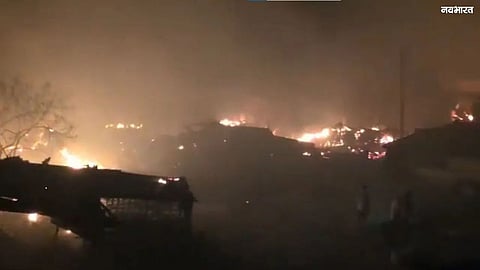 People fled, grabbing whatever they could lay their hands on; a massive fire in Dhamangaon reduced half the village to ashes, sparking widespread panic and cries of distress.