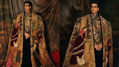 Karan Johar Met Gala 2026 Manish Malhotra design dramatic cape look