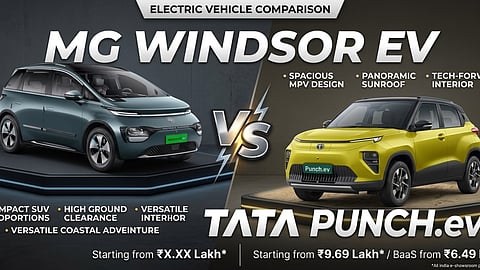 MG Windsor EV vs Tata Punch EV Battle of Price and Features