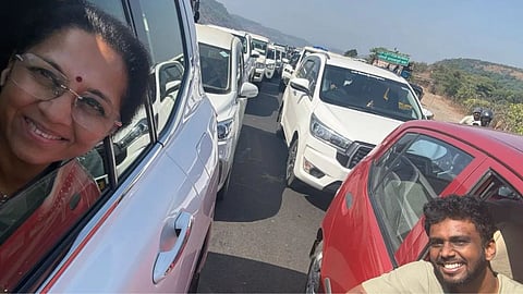 Mumbai-Pune Expressway Traffic Supriya Sule