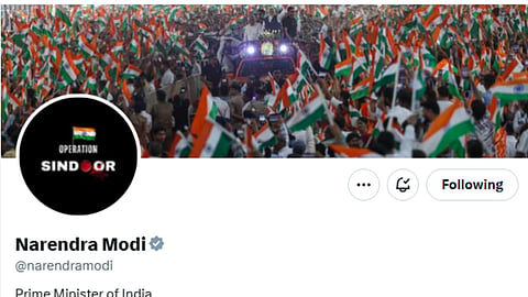 On the completion of one year of 'Operation Sindoor', PM Modi changes his profile picture; a special logo featuring the Tricolor appears on 'X'.