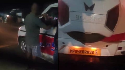 Rewa Dial 112 Viral Video Liquor Shop buying beer at wine-shop in mangawan