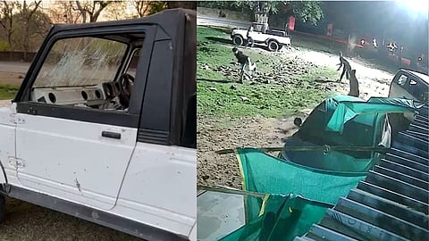 Sagar Goons Vandalize 4 Cars In Front Of SP Bungalow Sensation In Cantt Area CCTV Viral