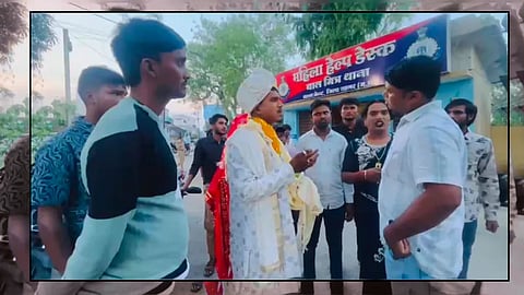 sagar wedding police raid groom jija arrested district badar case viral video updates