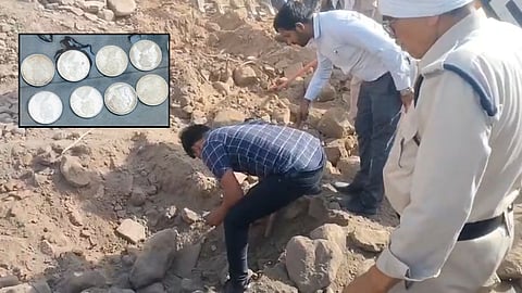 Sagar Shahgarh Ancient Silver Coins Found During Digging At Thakur Babba Temple Premises