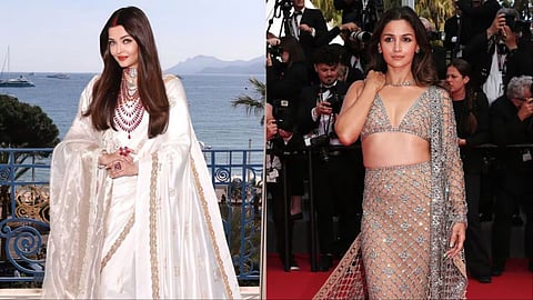 Saree in trend at Cannes 2026 red carpet by Indian Celebrities