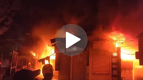Thane Gamdevi Market Fire