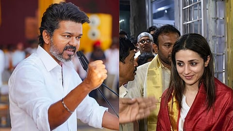Trisha Krishnan Tirupati Temple Visit Tamil Nadu Election Vijay