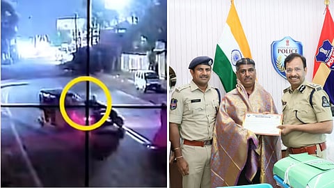 An auto driver in Hyderabad became a hero online after bravely stopping a chain snatcher and helping catch him.