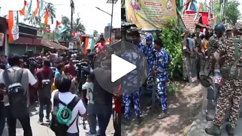 West Bengal Elections Clashes TMC BJP supporters Falta CRPF RAF deployed